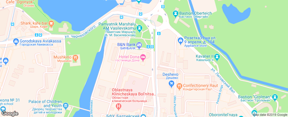 Отель Dona на карте России