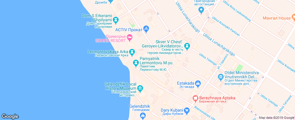 Отель Gelendzhik на карте России