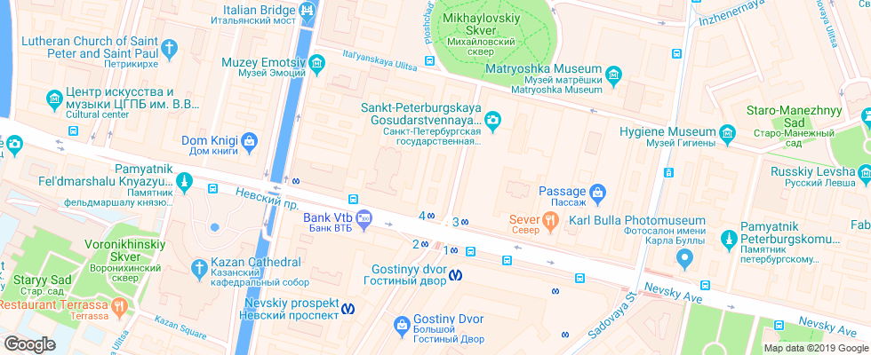 Отель Grand Otel Evropa на карте России
