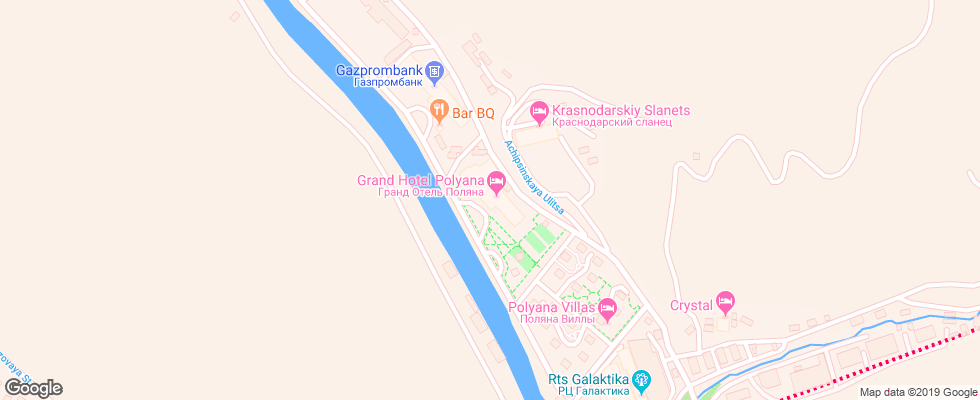 Отель Grand Otel Polyana на карте России