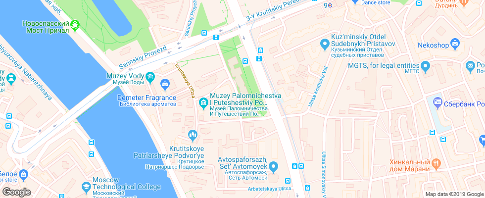 Отель Holidej Inn Simonovskij на карте России