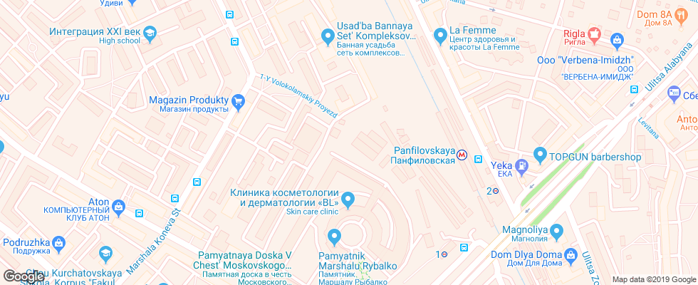 Отель Ibis Badzhet Moskva Panfilovskaya на карте России