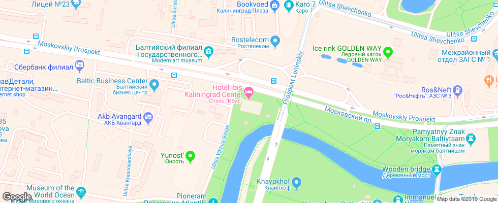 Отель Ibis Kaliningrad на карте России