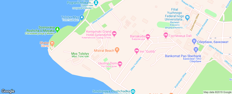 Отель Kempinski Grand Otel Gelendzhik на карте России