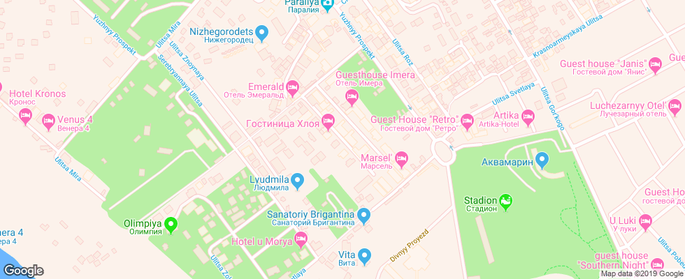 Отель Korfu Vityazevo на карте России