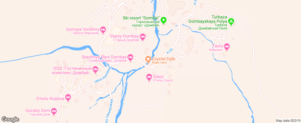 Отель Kristall на карте России