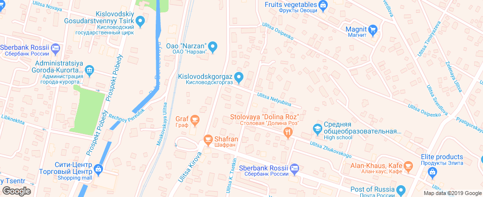 Отель Kuban на карте России