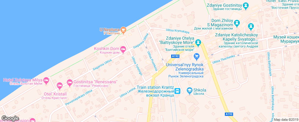 Отель Laptau на карте России