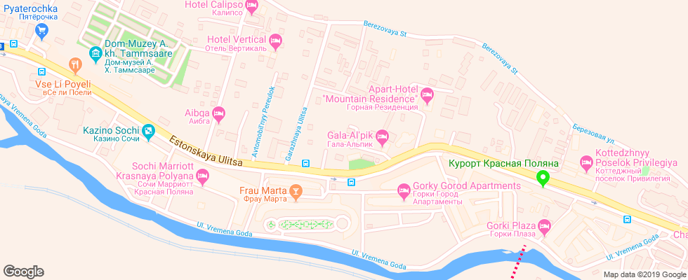 Отель Olimp Esto-Sadok на карте России