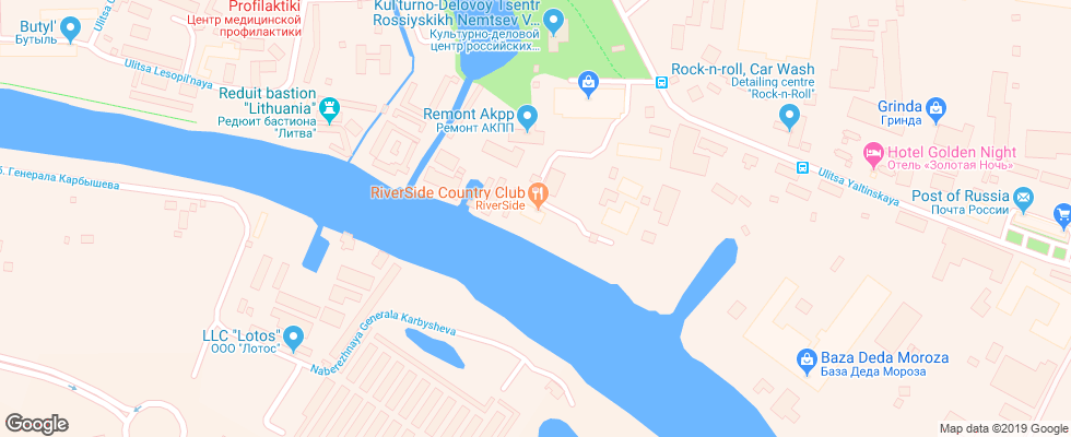 Отель Riversajd на карте России