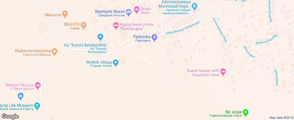 Отель Rodnik Altaya на карте России