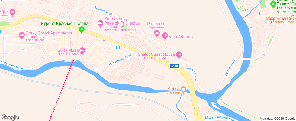 Отель Shale на карте России