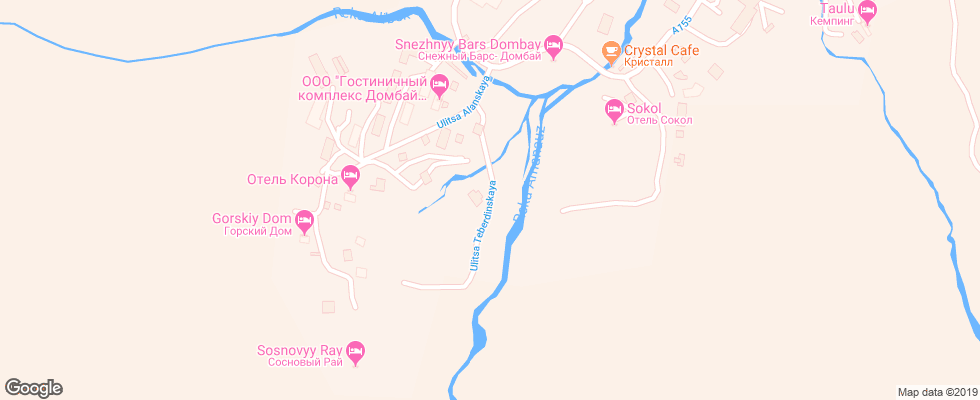 Отель Shale Dombaj на карте России