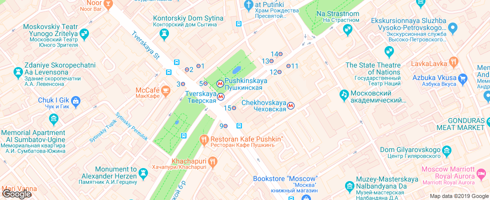 Отель Standart на карте России