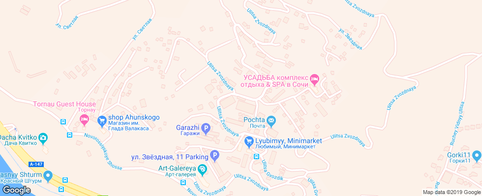 Отель Usadba Vip на карте России