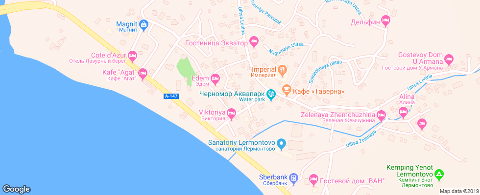 Отель Viktoriya на карте России
