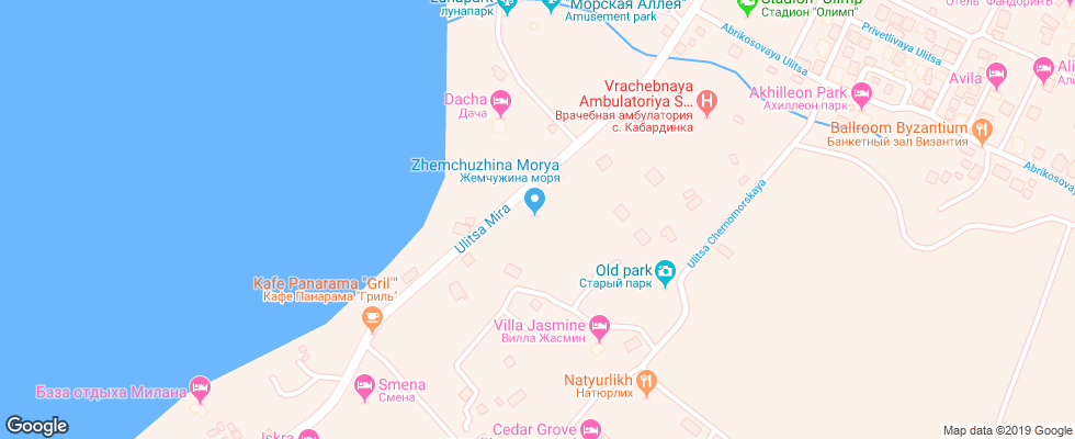 Отель Zhemchuzhina Morya на карте России