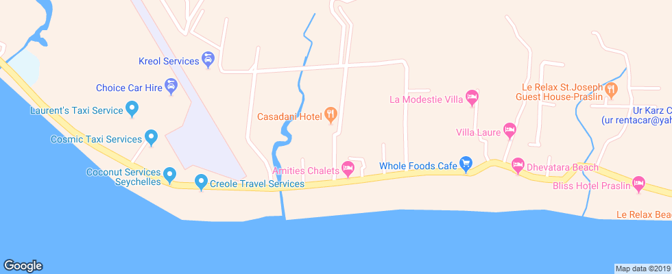 Отель Casadani Luxury Apart на карте Сейшел