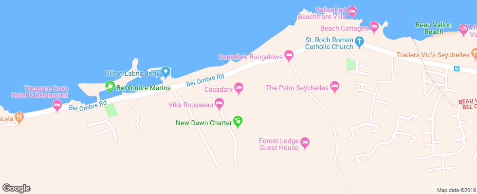 Отель Casadanis Guest House на карте Сейшел