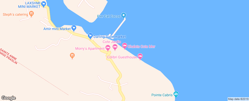 Отель Chalet Cote Mer на карте Сейшел