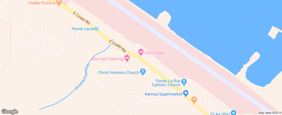 Отель Chez Payet на карте Сейшел