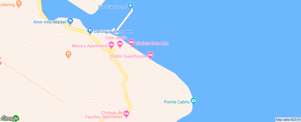 Отель Colibri Guest House на карте Сейшел