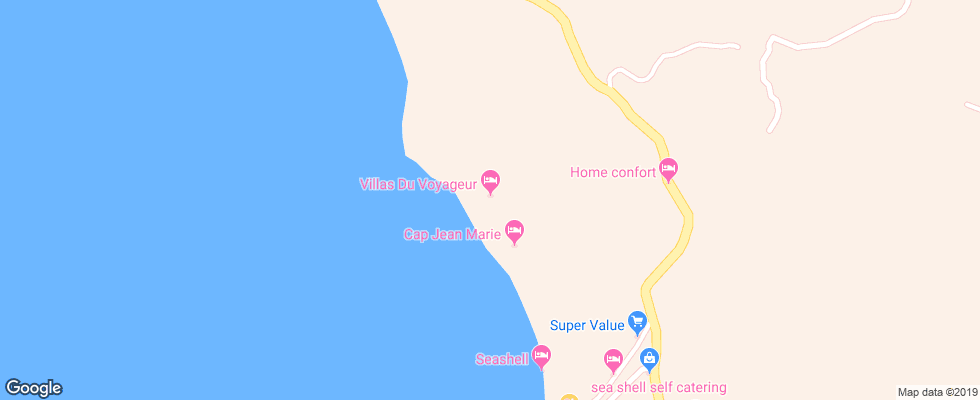 Отель Villas Du Voyageur на карте Сейшел