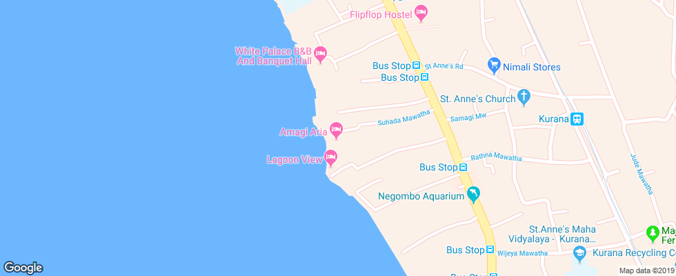 Отель Amagi Aria на карте Шри-Ланки