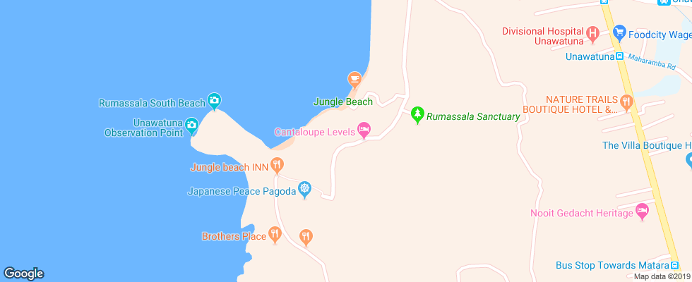 Отель Cantaloupe Levels на карте Шри-Ланки