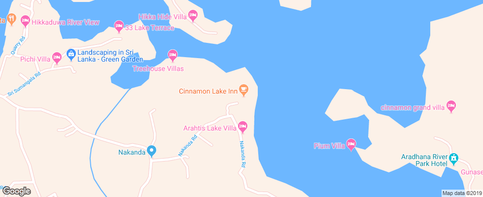 Отель Cinnamon Lake Inn на карте Шри-Ланки