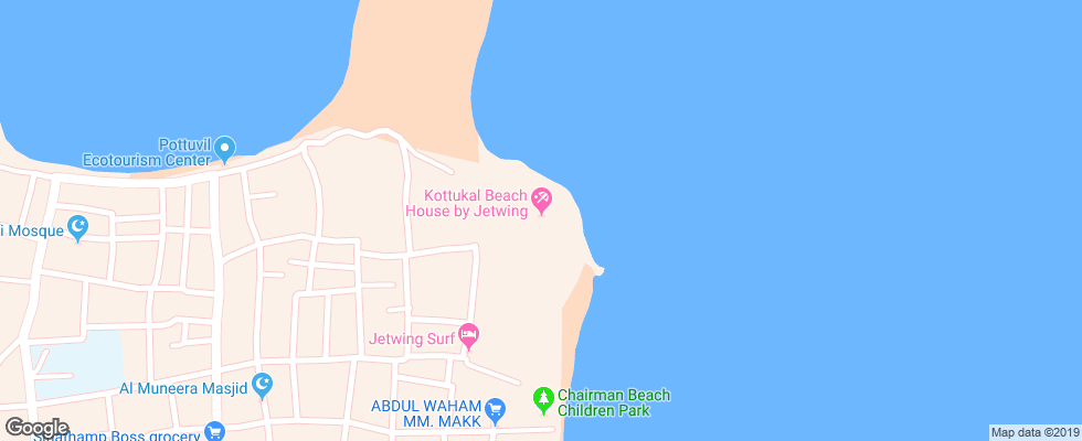 Отель Kottukal Beach House на карте Шри-Ланки