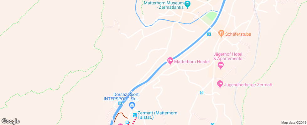 Отель Alpenblick на карте Швейцарии