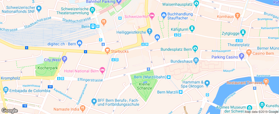 Отель City Am Bahnhof на карте Швейцарии