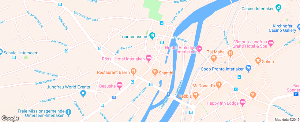 Отель Rossli (Roessli) на карте Швейцарии