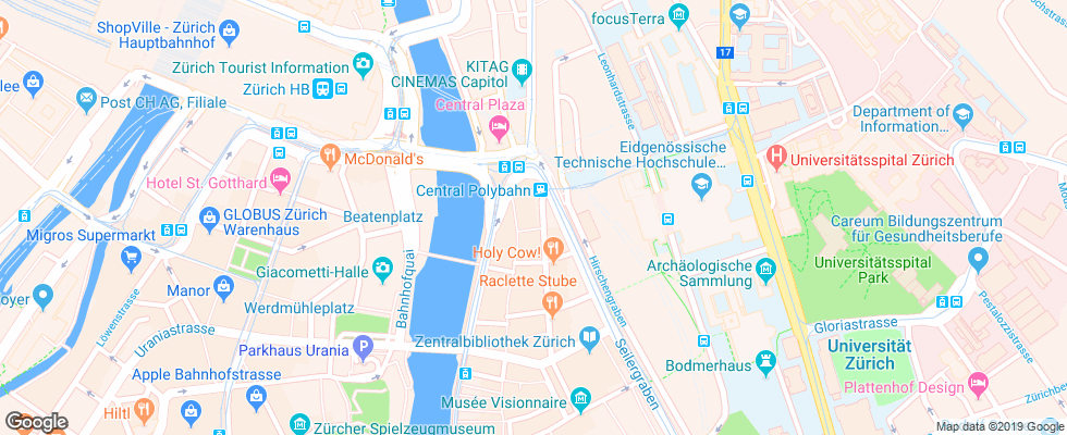 Отель Sorell Ruetli на карте Швейцарии
