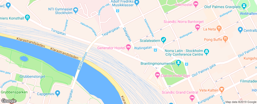 Отель Generator на карте Швеции