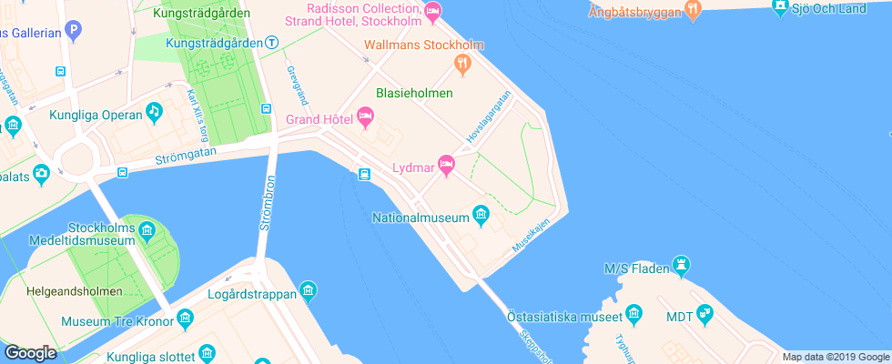 Отель Lydmar на карте Швеции