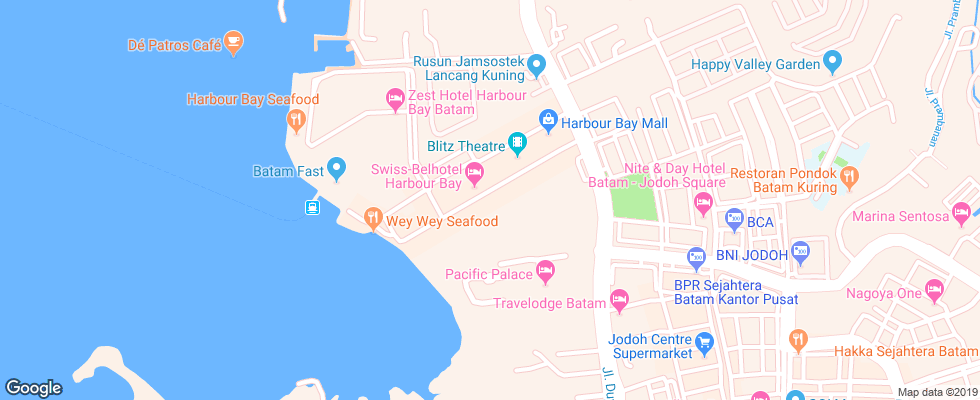 Отель Days Hotel на карте Сингапура