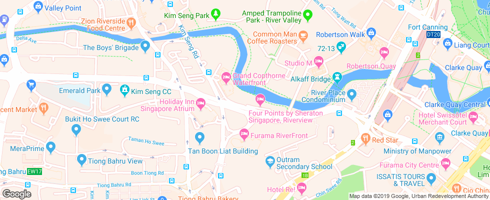 Отель Four Points By Sheraton на карте Сингапура