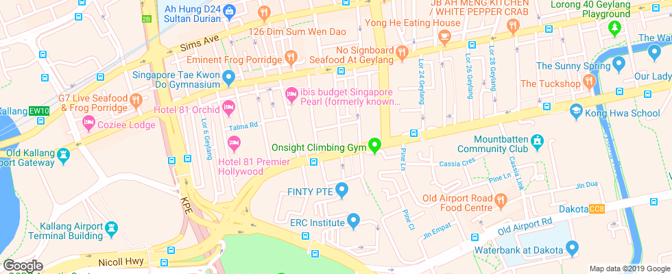 Отель Fragrance Crystal на карте Сингапура
