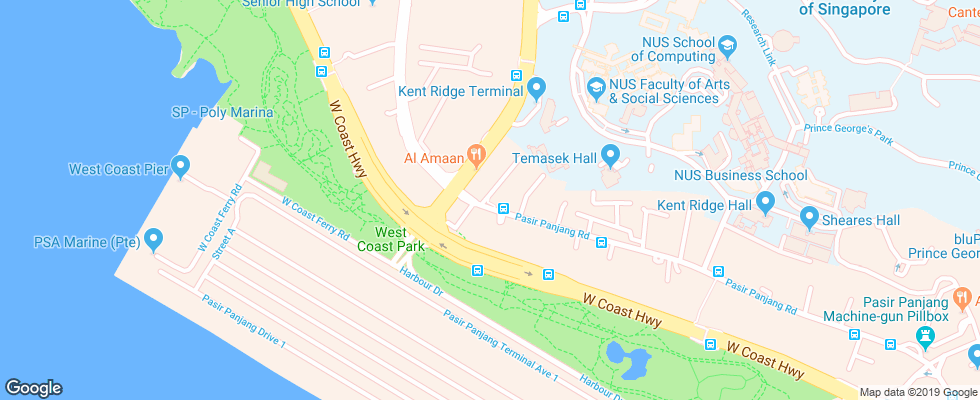 Отель Fragrance Waterfront на карте Сингапура