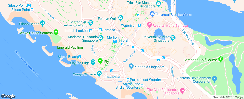 Отель Le Meridien Singapore на карте Сингапура