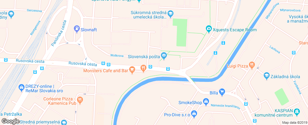 Отель Dominika на карте Словакии