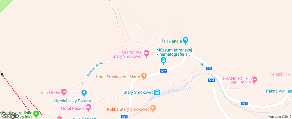 Отель Grand на карте Словакии
