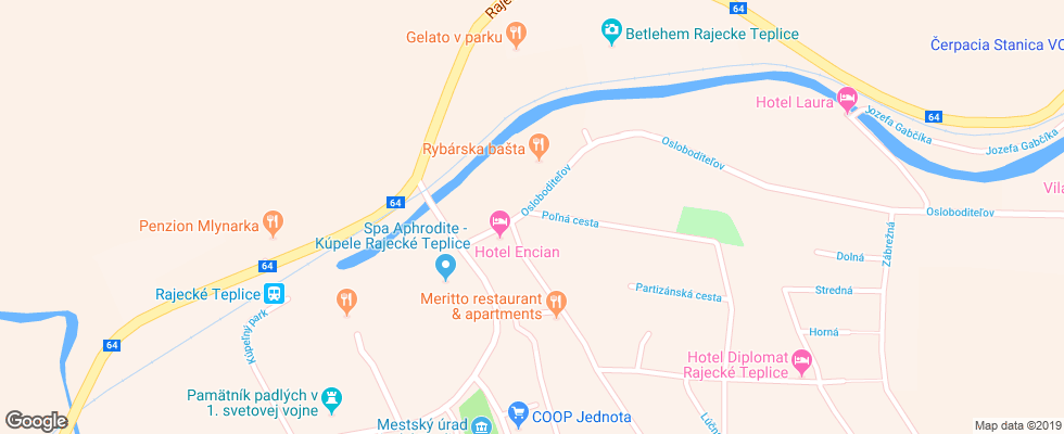 Отель Villa Flora на карте Словакии