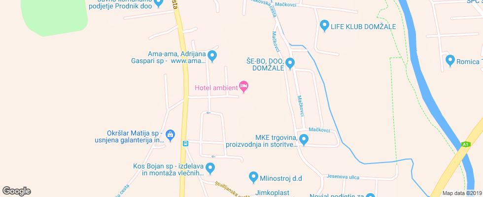 Отель Ambient на карте Словении