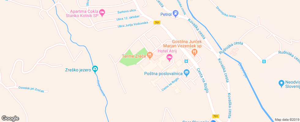 Отель Brinje на карте Словении
