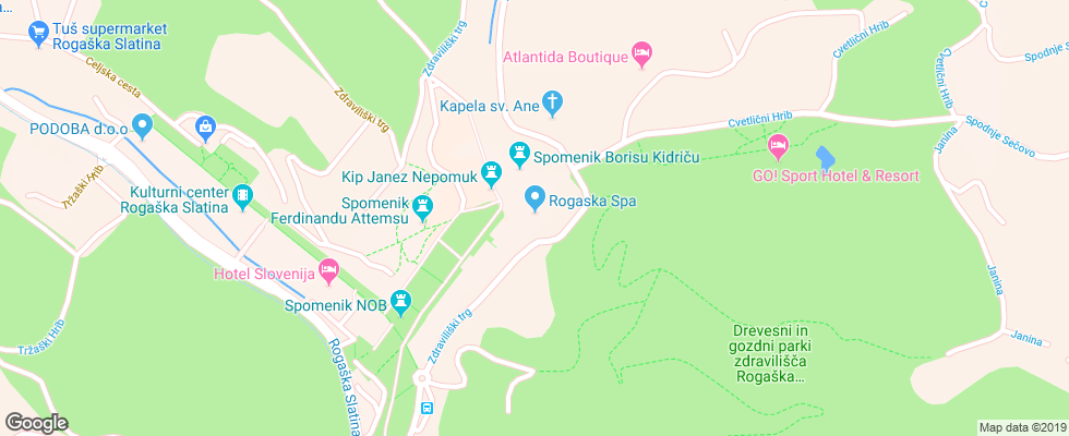 Отель Donat на карте Словении