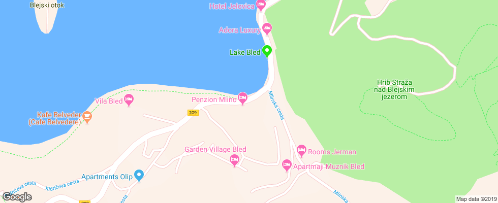 Отель Penzion Mlino на карте Словении