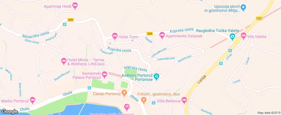 Отель Remisens Premium Metropol на карте Словении